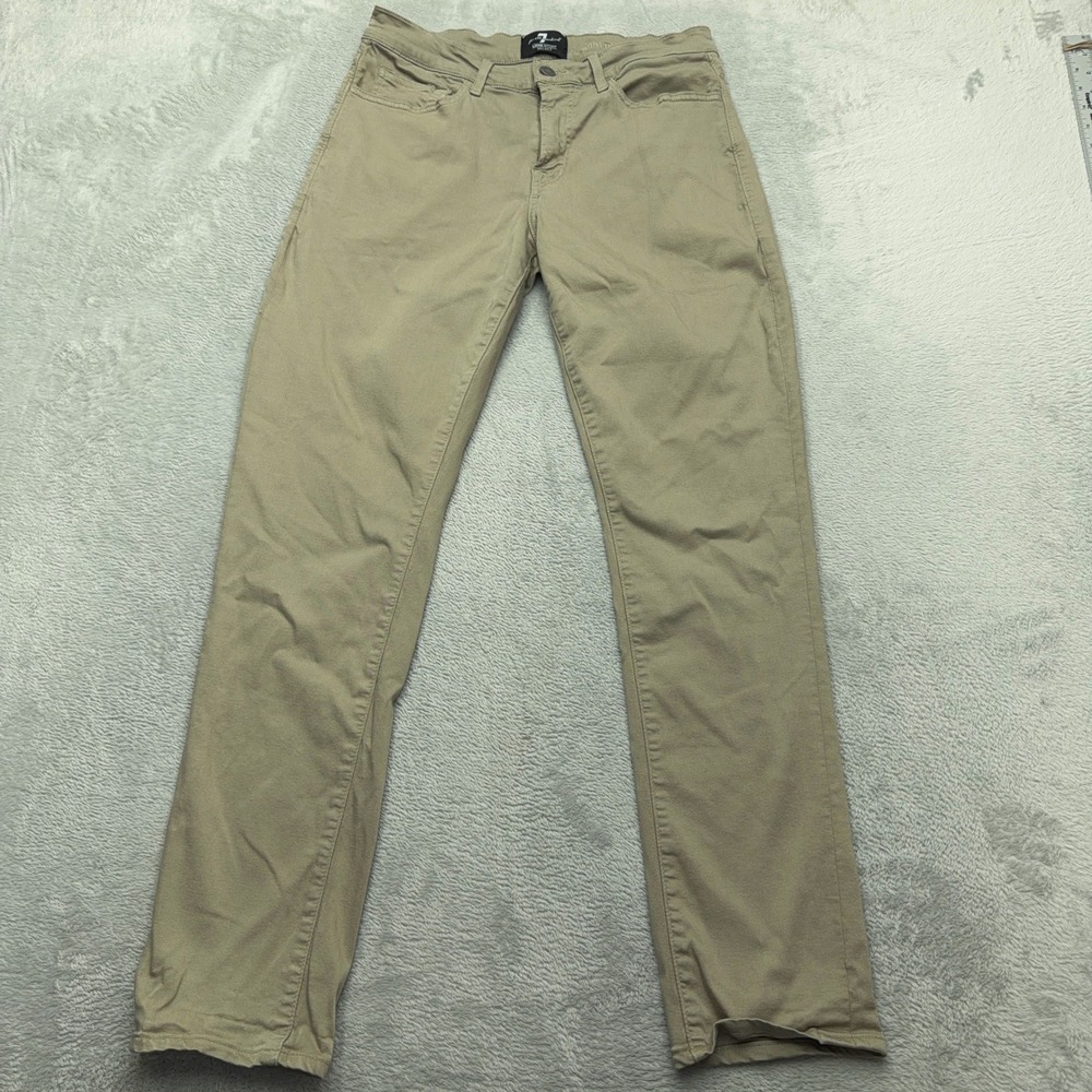 7 For All Mankind Pants Mens 30 Tan Slimmy Luxe Sport Select Khaki Slim Fit